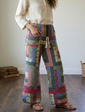 Upcycled Quilt Blanket Barrel Pants M-L Handmade Dont Throw It Out